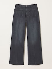 FatFace Blue Ink Patch Pocket Flare Jeans - Image 7 of 7