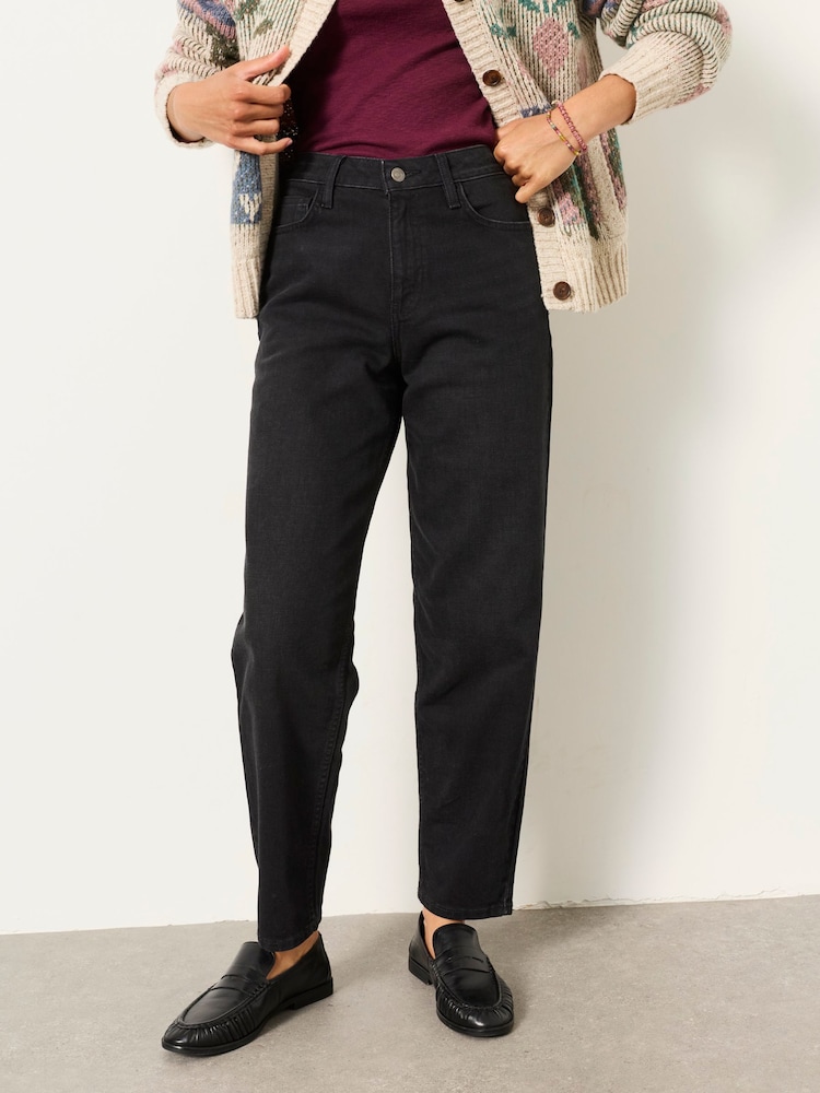 FatFace Marlow Black Taper Leg Jeans - Image 1 of 6 FatFace Marlow Black Taper Leg Jeans - Image 1 of 6