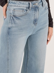 Long Tall Sally Blue Twist Seam Wide Leg Jeans - Image 4 of 5