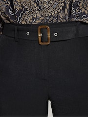 Long Tall Sally Black Belted Wide Leg Trousers - Image 4 of 5