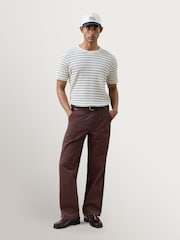 Percival White Ernie Waffle Stripe T-Shirt - Image 2 of 5