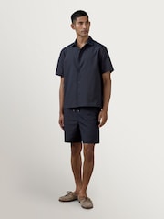 Percival Blue Rowan Seersucker Boxy Shirt - Image 4 of 8