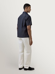 Percival Blue Rowan Seersucker Boxy Shirt - Image 6 of 8