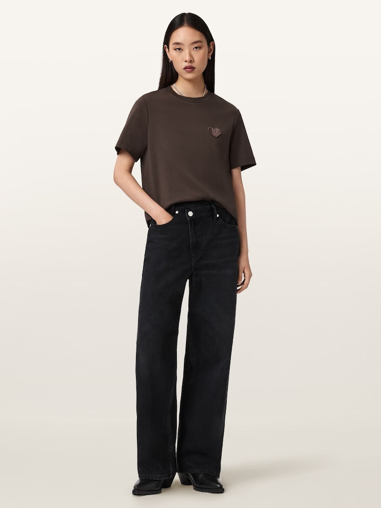 AllSaints Brown Lover Lisa T-Shirt - Image 2 of 7