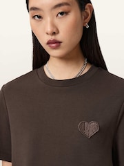 AllSaints Brown Lover Lisa T-Shirt - Image 4 of 7