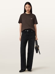 AllSaints Brown Lover Lisa T-Shirt - Image 6 of 7
