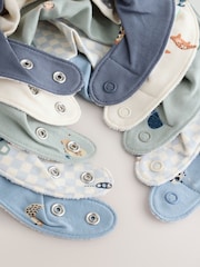 Blue Mini Character Baby Dribble Bibs 5 Pack - Image 7 of 8