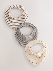 Monochrome Baby Dribble Bibs 3 Pack - Image 1 of 6