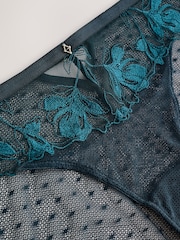 Green High Leg N.Premium Swiss Designed Embroidered Knickers - Image 6 of 7