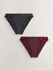 Berry/Itim - Naka-burda na Knickers 2 Pack - Larawan 1 ng 10