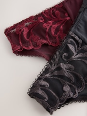 Berry/Itim - Naka-burda na Knickers 2 Pack - Larawan 10 ng 10