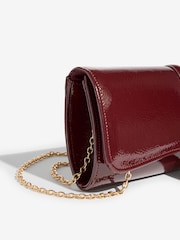 Lipsy Burgundy Red Tassel Trim Clutch Bag - Image 3 of 5