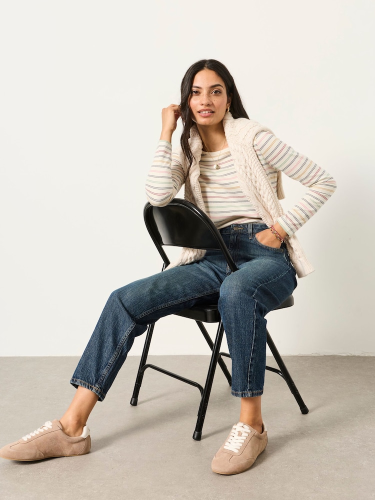 FatFace Marlow Dark Teal Blue Taper Leg Jeans - Image 6 of 6 FatFace Marlow Dark Teal Blue Taper Leg Jeans - Image 6 of 6