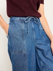 FatFace Alev Mid Wash Petite Drawstring Jeans - Image 3 of 5