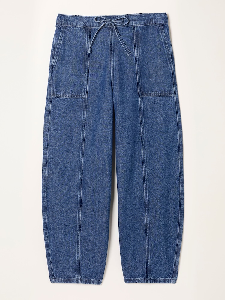 FatFace Alev Mid Wash Petite Drawstring Jeans - Image 5 of 5 FatFace Alev Mid Wash Petite Drawstring Jeans - Image 5 of 5