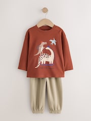 Multi Animal Safari Graphic Printed Top and Leggings Set 2 Pack (3mths-7yrs) - Image 2 of 7