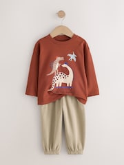 Multi Animal Safari Graphic Printed Top and Leggings Set 2 Pack (3mths-7yrs) - Image 3 of 7