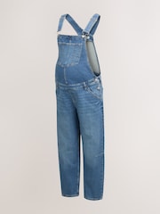 Blue Denim Maternity Barrel Leg Denim Dungaree - Image 2 of 4