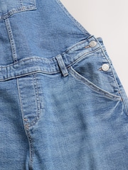 Blue Denim Maternity Barrel Leg Denim Dungaree - Image 4 of 4