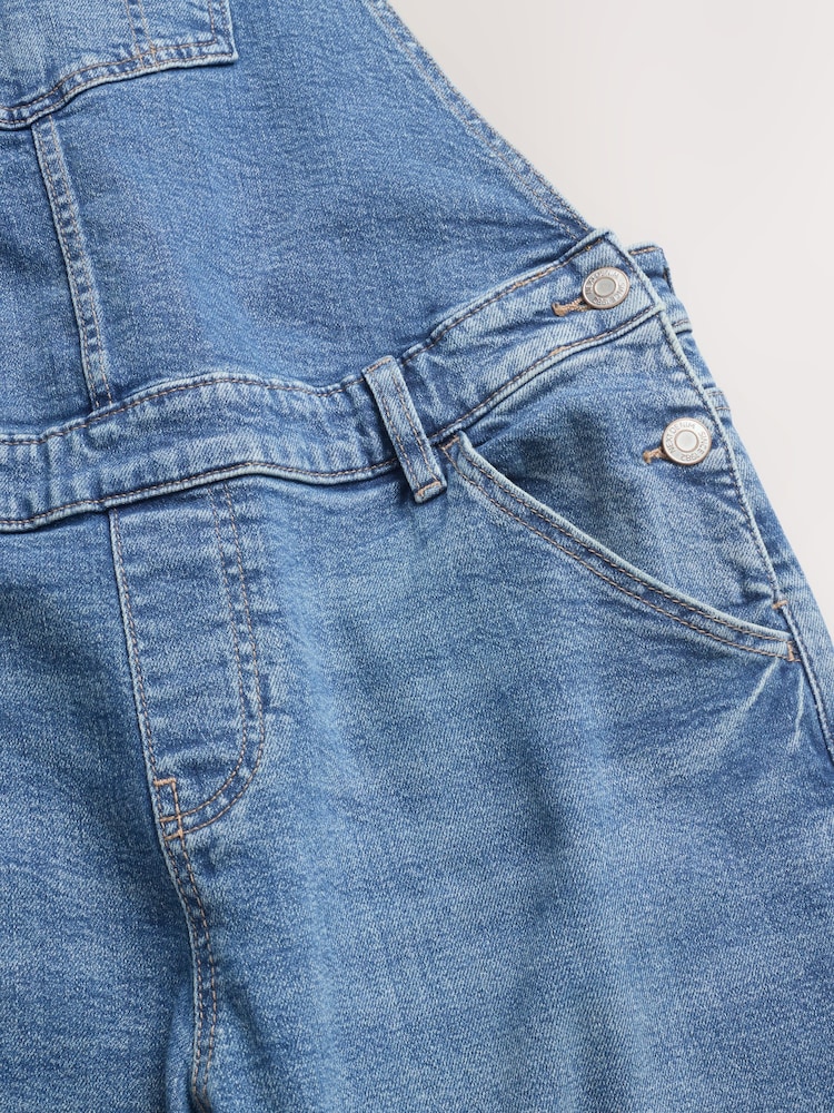 Blue Denim Maternity Barrel Leg Denim Dungaree - Image 4 of 4 Blue Denim Maternity Barrel Leg Denim Dungaree - Image 4 of 4