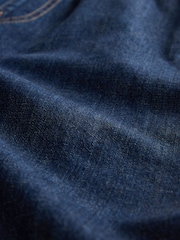 Indigo Blue Maternity Linen Blend Drawstring Wide Leg Jeans - Image 8 of 9