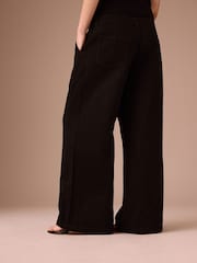 Black Denim Maternity TENCEL™ Blend Palazzo Jeans - Image 4 of 9