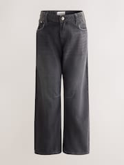 Washed Black Maternity Barrel Leg Denim Jeans - Image 7 of 9