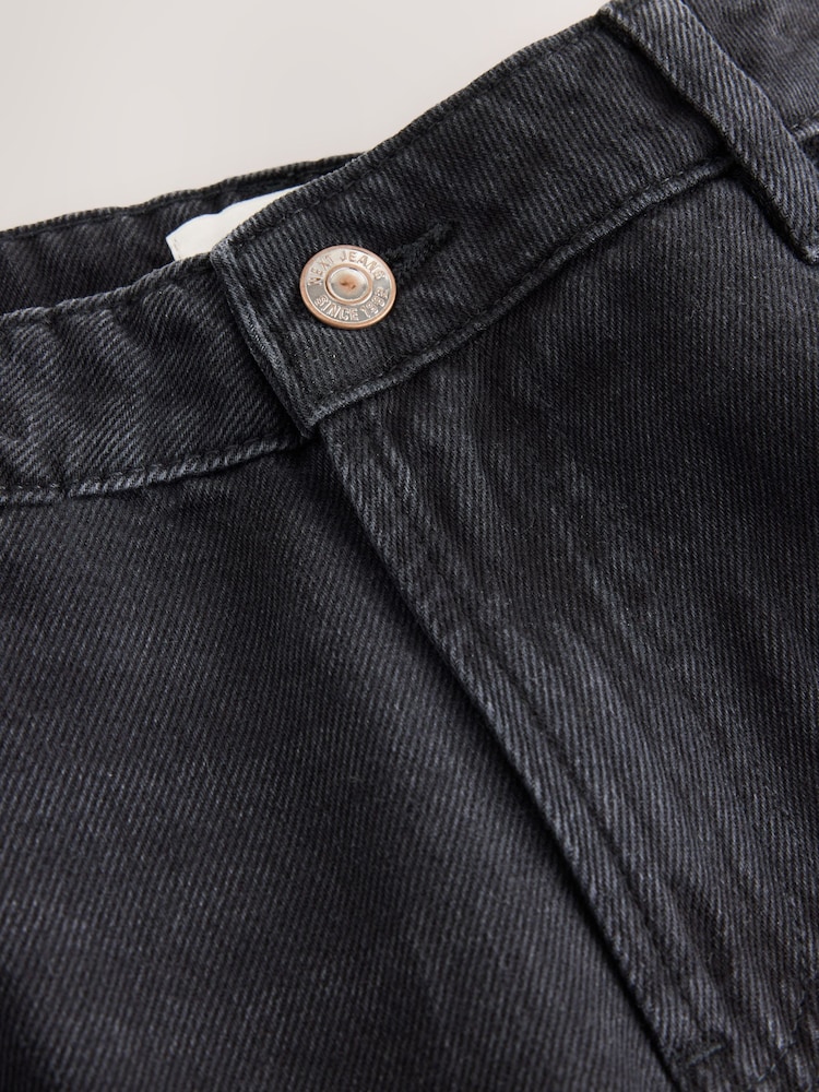 Washed Black Maternity Barrel Leg Denim Jeans - Image 9 of 9