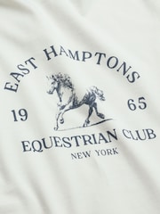 Ecru Maternity Equestrian Graphic Short Sleeve T-Shirt - Image 3 of 4