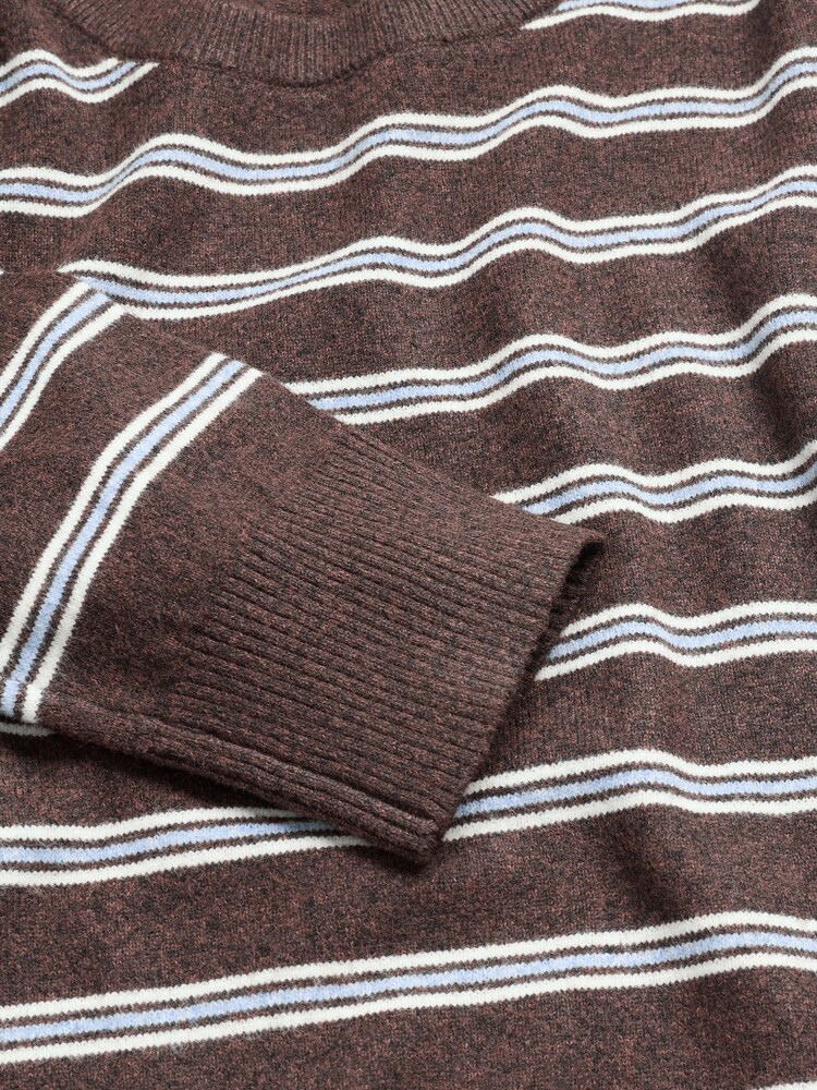 Chocolate Brown Maternity Knitted Stripe Co-Ord Set - Image 10 of 10