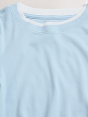 Blue Maternity Layered Short Sleeve Ruched T- Shirt - Image 3 of 4