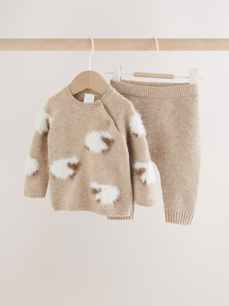 Brown Sheep Baby Knitted Jumper and Leggings Set (0mths-2yrs) - Image 1 of 14 Brown Sheep Baby Knitted Jumper and Leggings Set (0mths-2yrs) - Image 1 of 14
