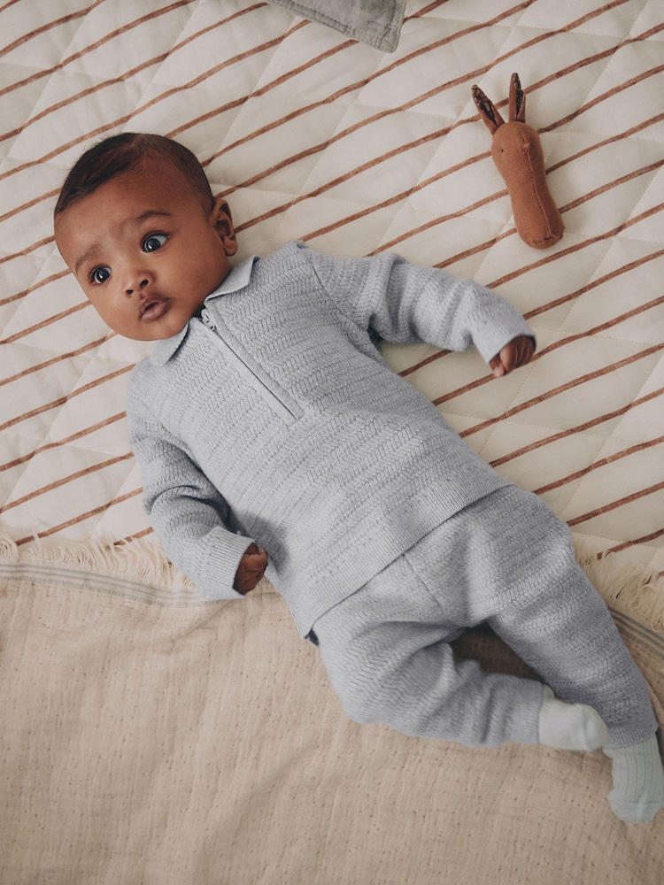 Grey Knitted Jumper and Leggings Baby Set (0mths-2yrs) - Image 1 of 17 Grey Knitted Jumper and Leggings Baby Set (0mths-2yrs) - Image 1 of 17