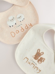 Neutral Mummy and Daddy Baby Bibs 2 Pack - Image 4 of 5