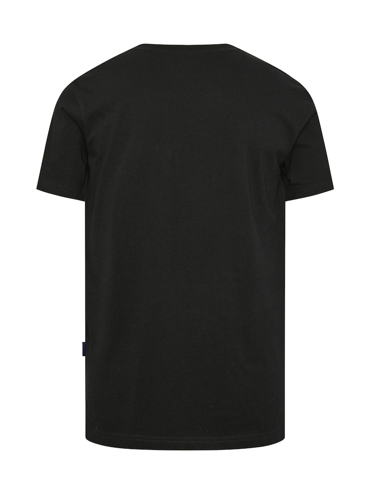 BadRhino Big & Tall Black Lightning Print Relaxed T-Shirt - Image 6 of 6