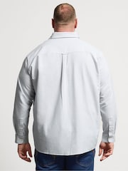 BadRhino Big & Tall Blue Stripe Oxford Long Sleeve Shirt - Image 3 of 5