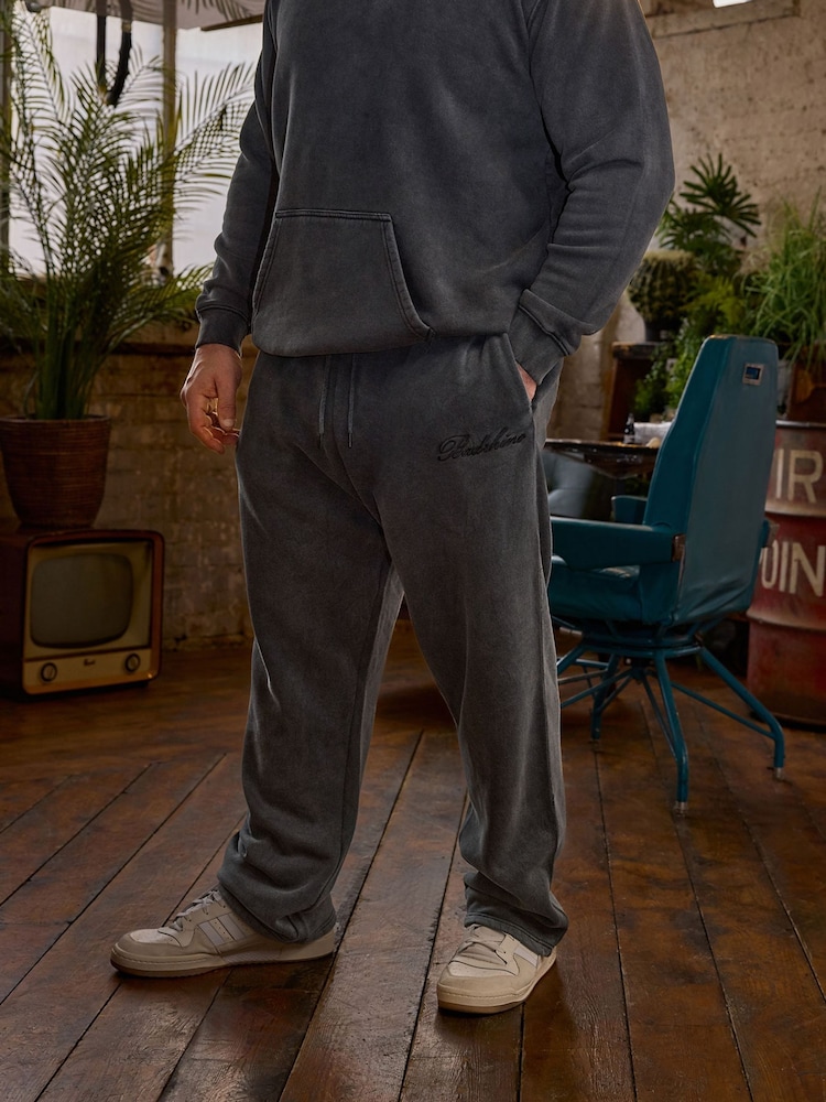 BadRhino Big & Tall Black Sun Fade Embroidered Joggers - Image 1 of 3