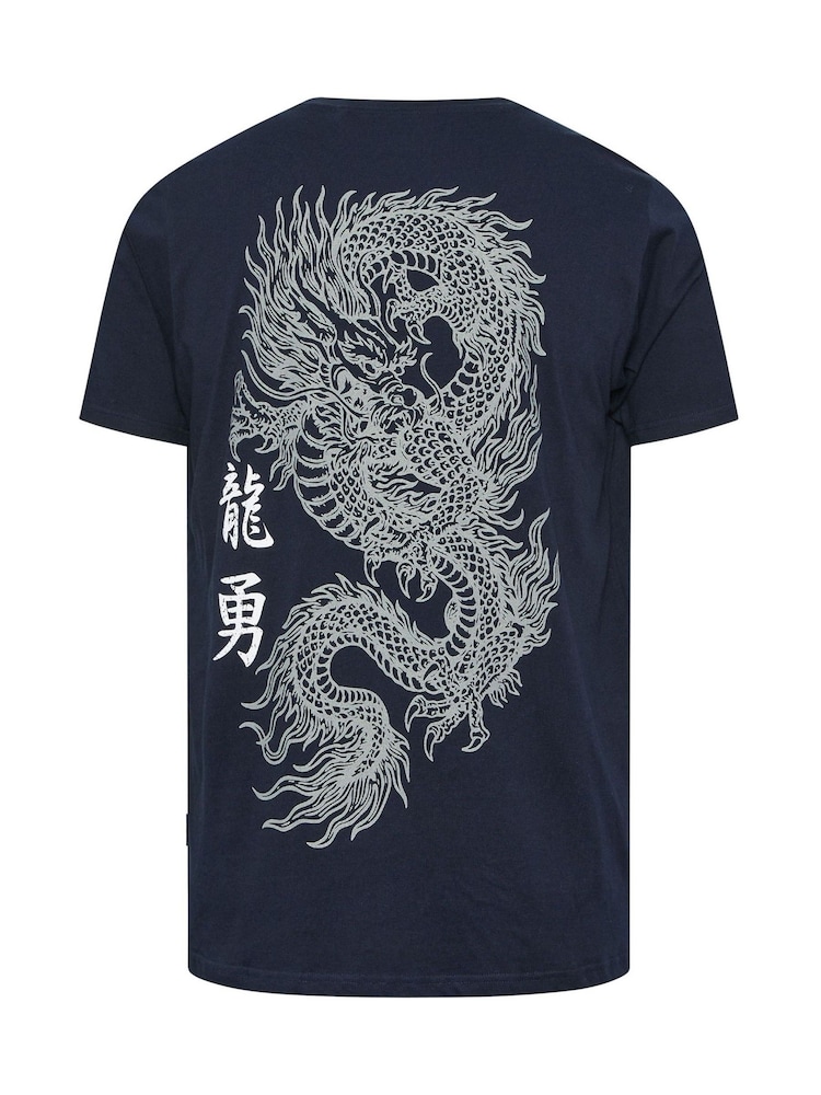 BadRhino Big & Tall Blue Japanese T-Shirt - Image 7 of 7