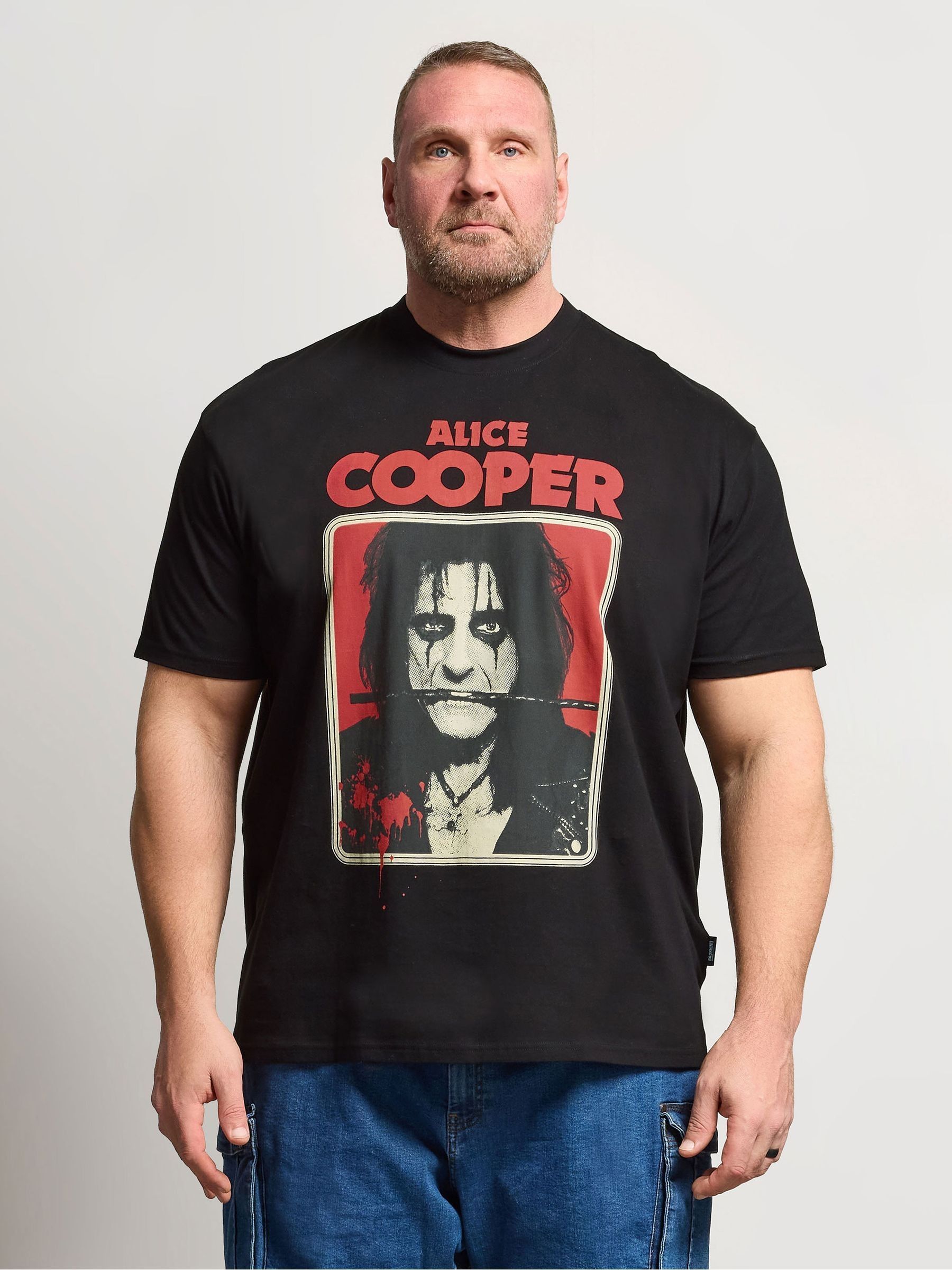 Buy Black - Regular - BadRhino Big & Tall Alice Cooper T-Shirt