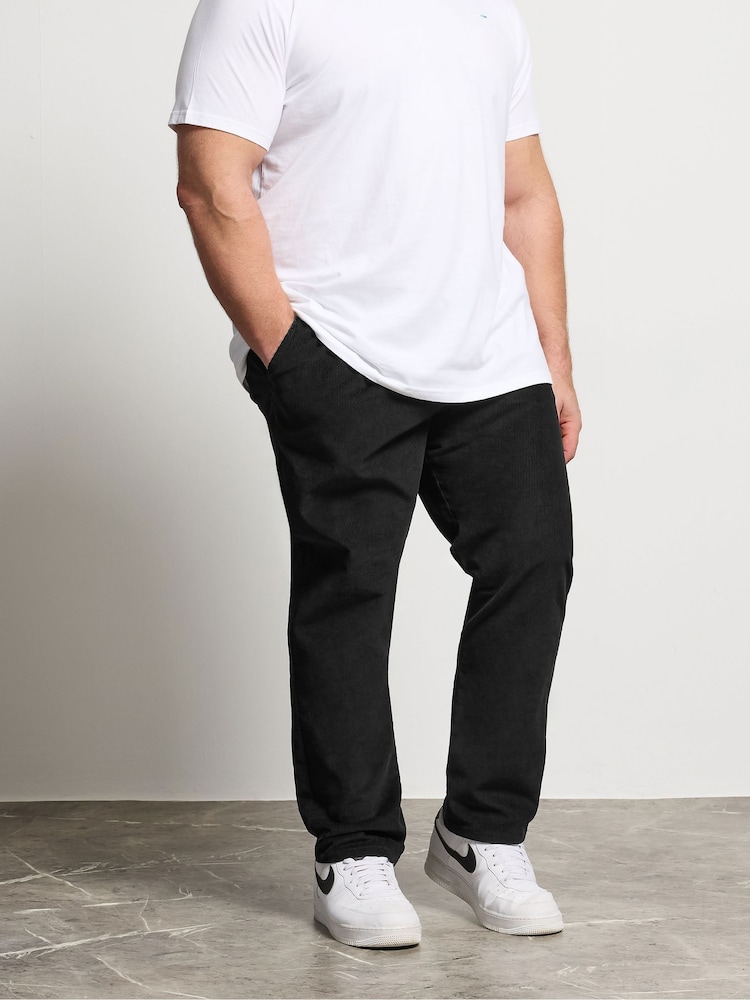 BadRhino Big & Tall Black Cord Trousers - Image 1 of 4 BadRhino Big & Tall Black Cord Trousers - Image 1 of 4