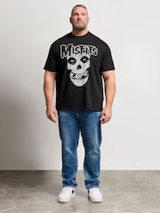 BadRhino Big & Tall Black Misfits T-Shirt - Image 2 of 6