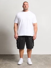 BadRhino Big & Tall Black Washed Cargo Shorts - Image 2 of 6