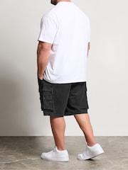 BadRhino Big & Tall Black Washed Cargo Shorts - Image 3 of 6