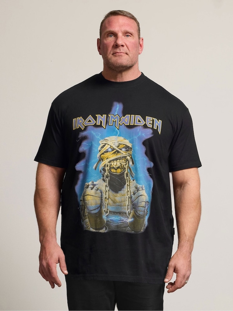 BadRhino Big & Tall Black Long Ironmaiden T-Shirt - Image 1 of 4 BadRhino Big & Tall Black Long Ironmaiden T-Shirt - Image 1 of 4