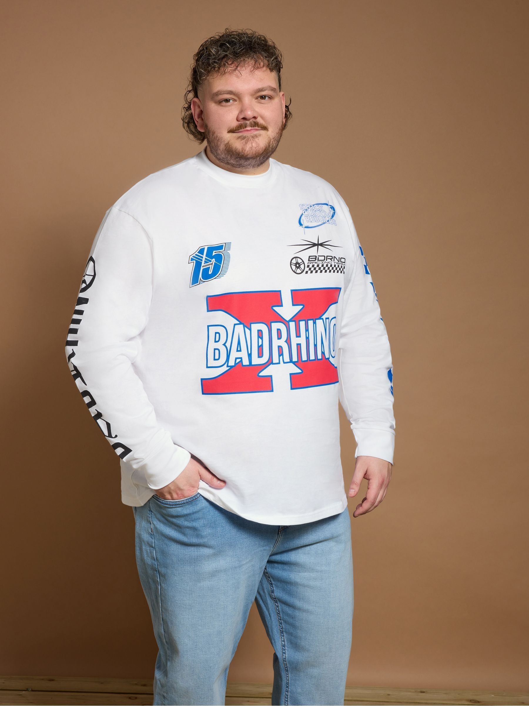 Next：日本 BadRhino Big & Tall レーシング ロングTシャツ from Next
