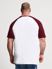 BadRhino Big & Tall Red Long 15 Raglan Football T-Shirt - Image 3 of 4