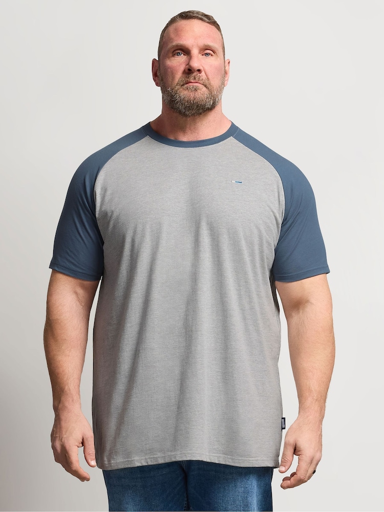 BadRhino Big & Tall Blue Long Raglan T-Shirt - Image 1 of 5