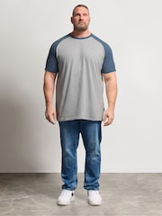 BadRhino Big & Tall Blue Long Raglan T-Shirt - Image 2 of 5