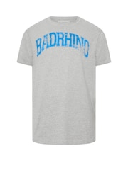 BadRhino Big & Tall Grey Distressed Graphic T-Shirt - Image 1 of 2