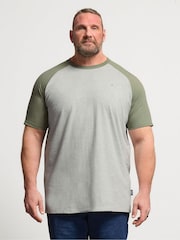 BadRhino Big & Tall Green Long Raglan T-Shirt - Image 1 of 4